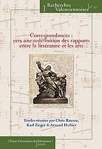 Couverture : Correspondances : vers une redéfinition des rapports entre la littérature et les arts